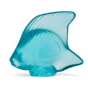 Turquoise Blu Fish Sculpture, medium