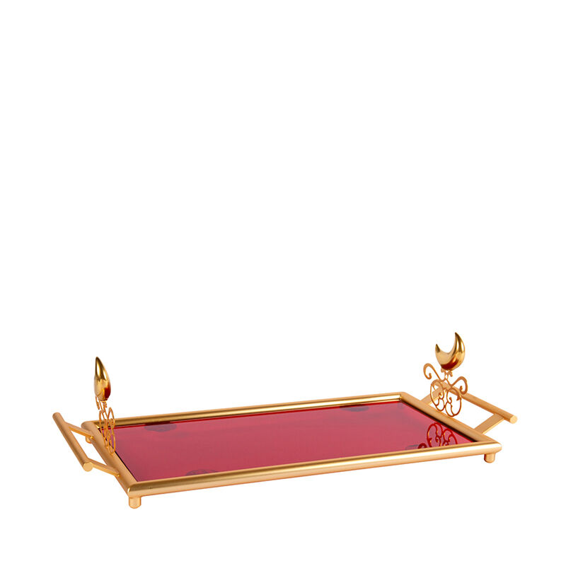 Extravaganza Gold & Ruby Small Tray, large