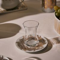 silsal tamrah by razan alazzouni tara arabic tea cup   saucer gold set of 2