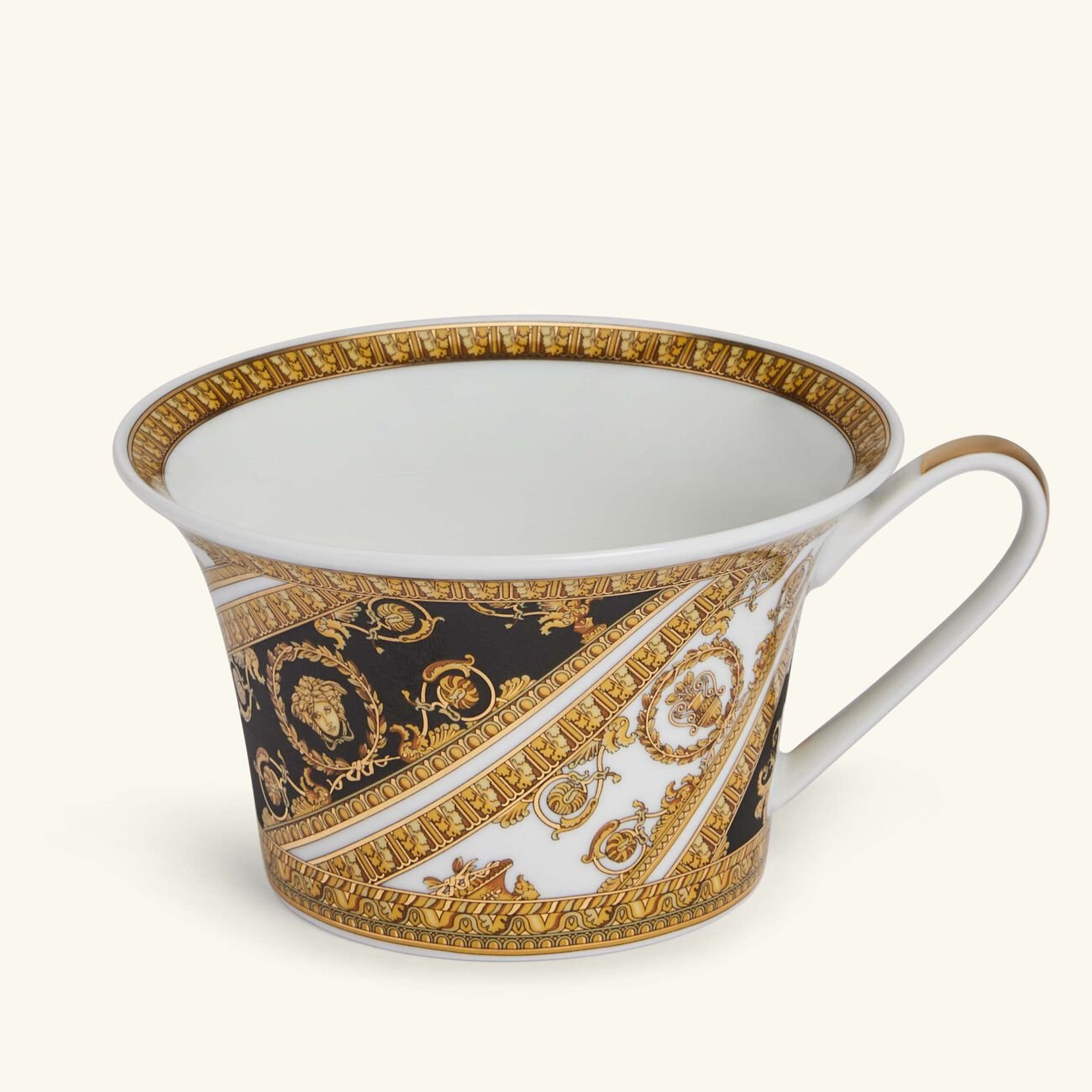 فيرساتشي فنجان الشاي آي لاف باروك مع صحنه أسود