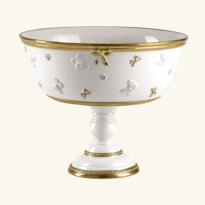 Butterfly Footed Fruit Bowl White villari butterfly footed fruit bowl white