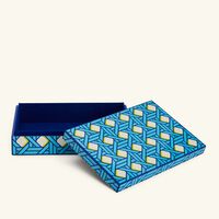jonathan adler basketweave decorative box large blue