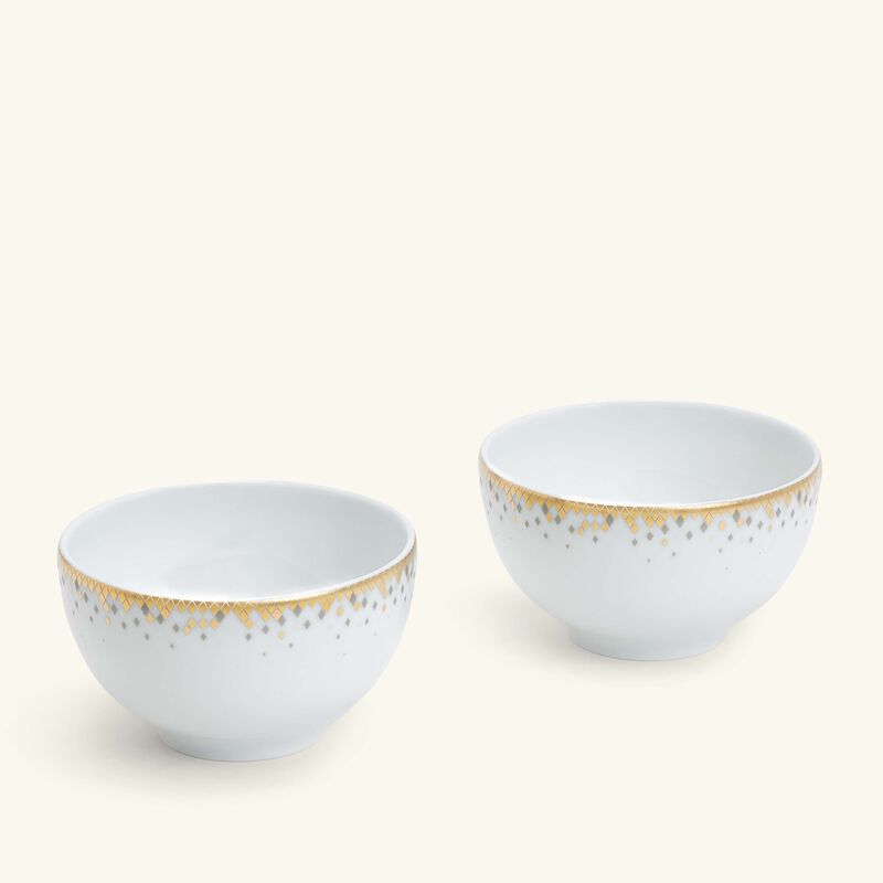 haviland souffle d or soup bowl gold 9cm set of 2