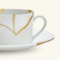 Kintsugi Tea Cup & Saucer Gold Set Of 2 bernardaud kintsugi tea cup saucer gold set of 2