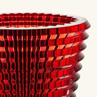 باكارا مزهرية آي دائرية كبيرة حمراء