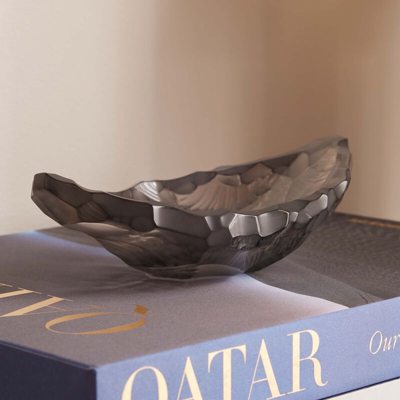 لاليك قطعة الديكور تيرامينيرال سيلكس صغيرة رمادية