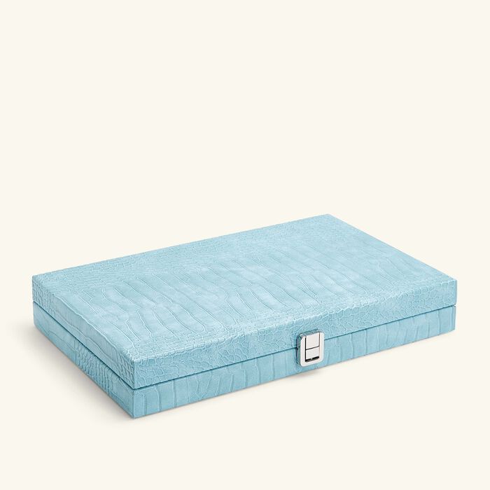 vido blue alligator medium backgammon set