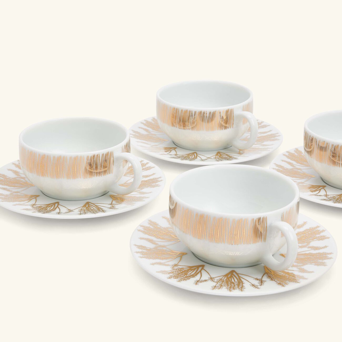 silsal tamrah by razan alazzouni tea cup   saucer gold set of 6