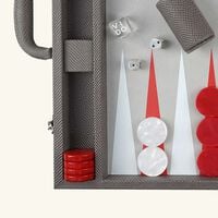 Taupe Grey Snake Backgammon Set vido taupe grey snake backgammon set