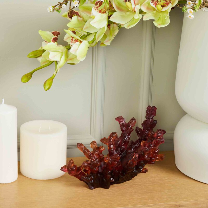 دوم قطعة ديكور مركزية مير دو كوراي برتقالية