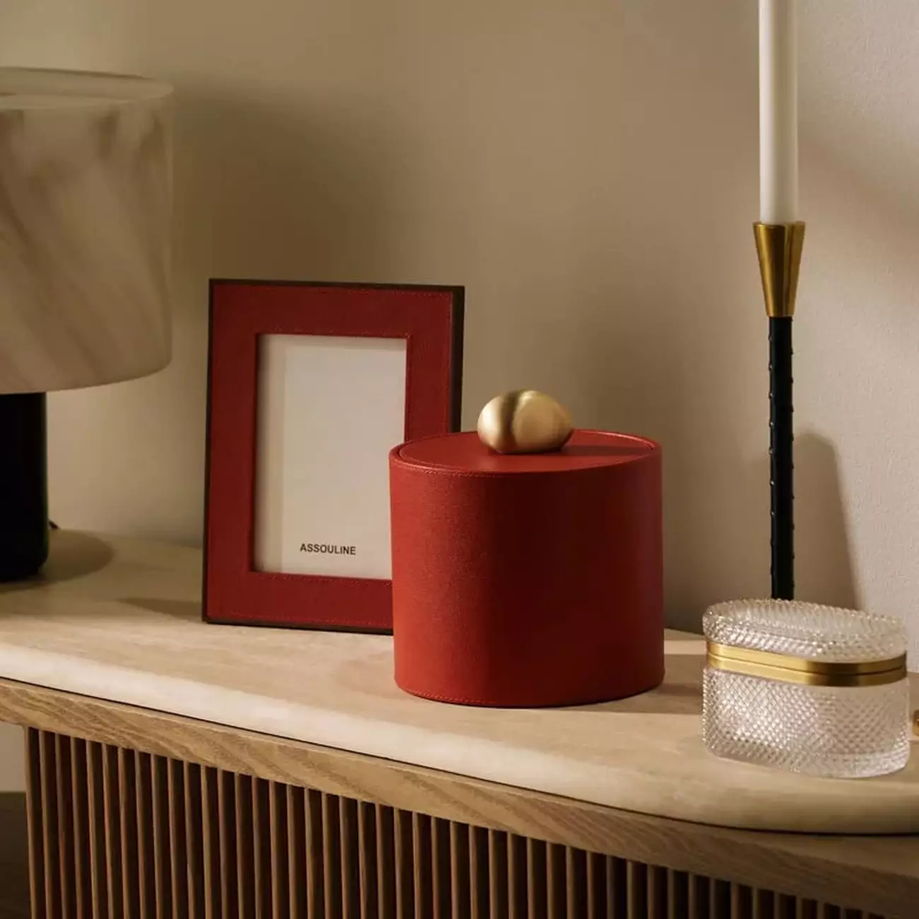 assouline heritage frame red 24x19 cm