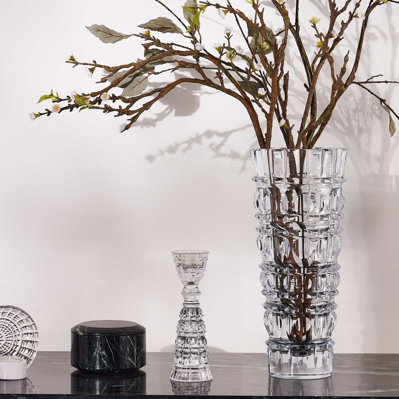 باكارا مزهرية نيو آنتيك بريما الشفافة   بالحجم الكبير