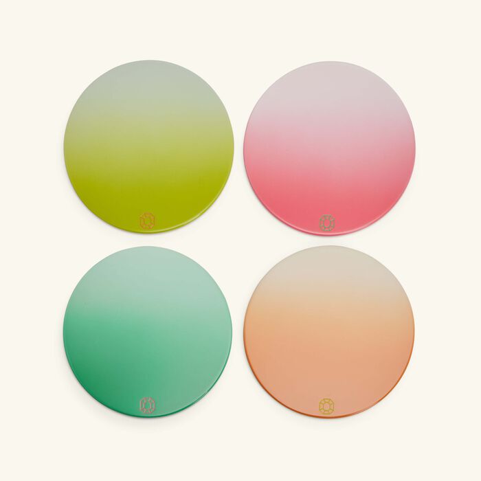 baccarat octogone coasters intense set of 4