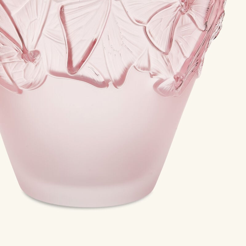 Papillons Vase Medium Pink lalique papillons vase medium pink