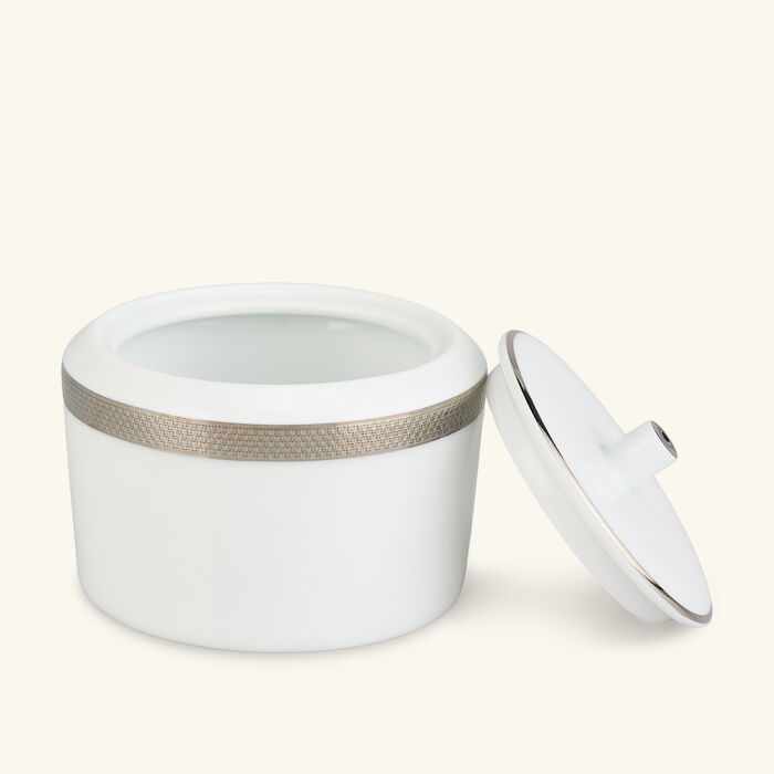 Maille Platine Sugar Bowl White bernardaud maille platine sugar bowl white