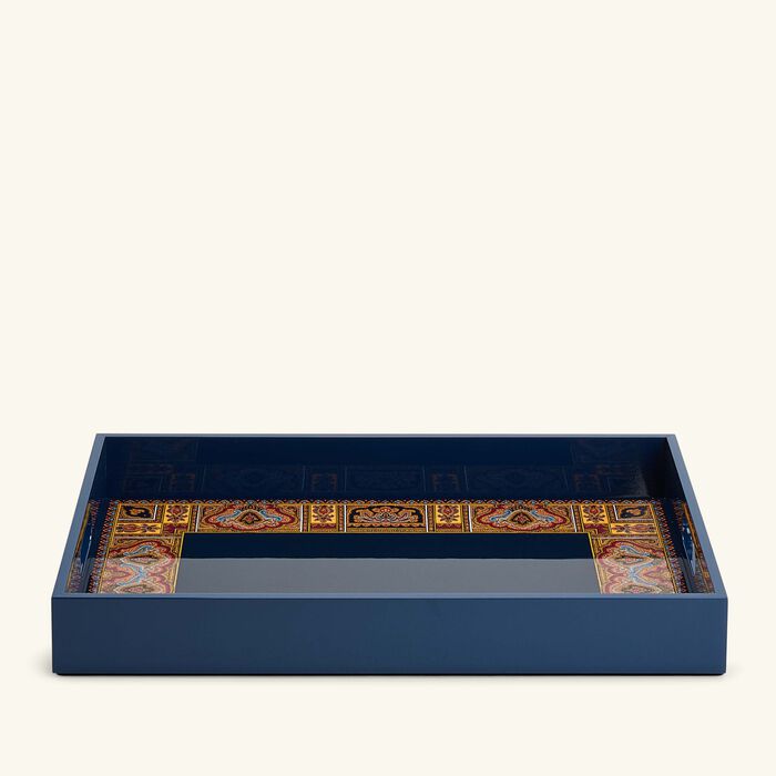 etro cachemire tray rectangular large blue