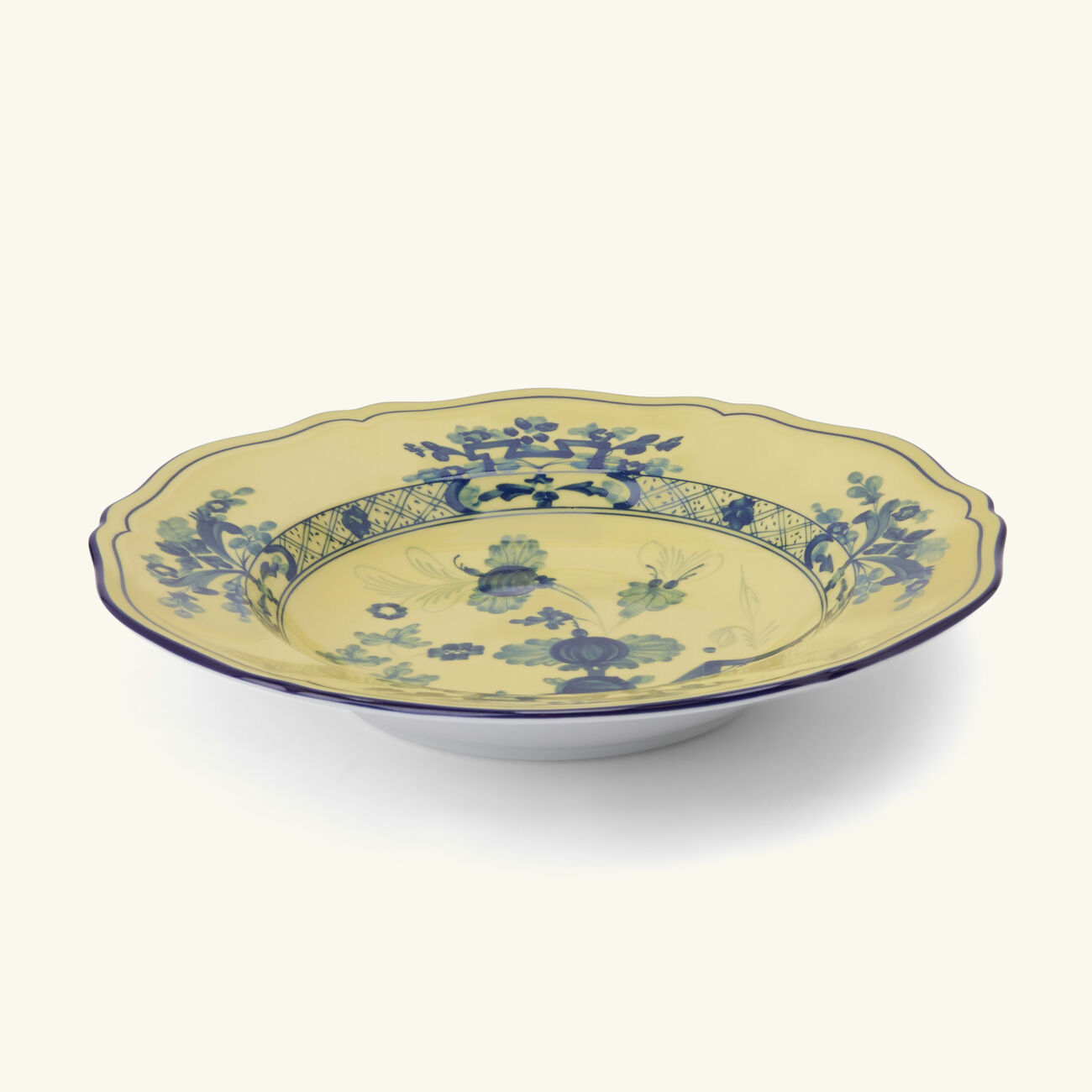ginori 1735 oriente italiano citrino soup plate yellow 24cm