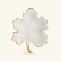 villari autumn fig leaf trinket tray small white