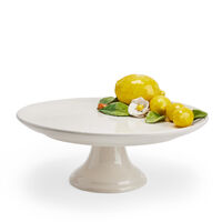 قاعدة كيك خزفية مزيّنة بزخارف على شكل ثمار ليمون, small