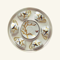 Aux Oiseaux Tea Cup & Saucer Gold Set Of 4 bernardaud aux oiseaux tea cup saucer gold set of 4