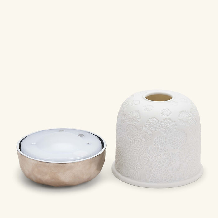 bernardaud zinnias led lamp silver