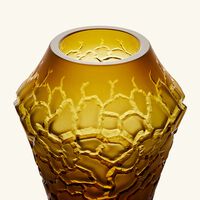 لاليك مزهرية تيرامينيرال كالديرا الدائرية الصغيرة باللون الأصفر