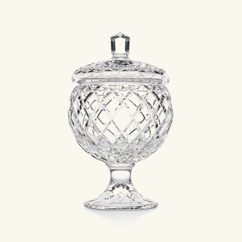 mario cioni   c baba footed candy box with lid clear