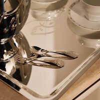 christofle beebee baby flatware silver plated set of 2