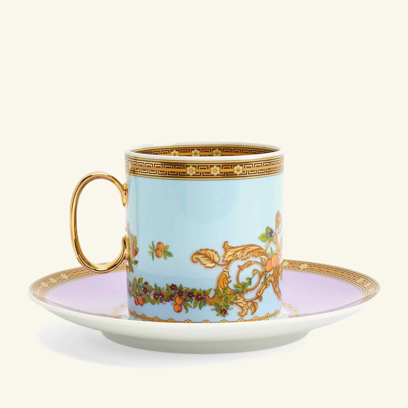 le jardin de versace coffee cup blue