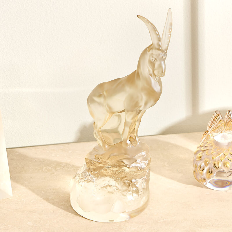 Ibex Sculpture Gold lalique ibex sculpture gold