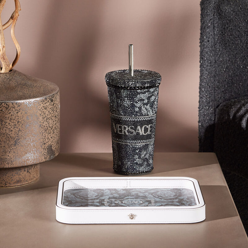 Barocco Crystal Travel Cup Black versace barocco crystal travel cup black