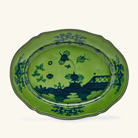 Oriente Italiano Serving Platter Oval Green 29cm ginori 1735 oriente italiano serving platter oval green 29cm