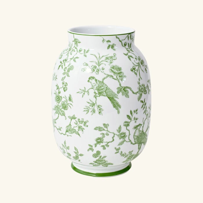 Albertine Vase Round Medium Green bernardaud albertine vase round medium green