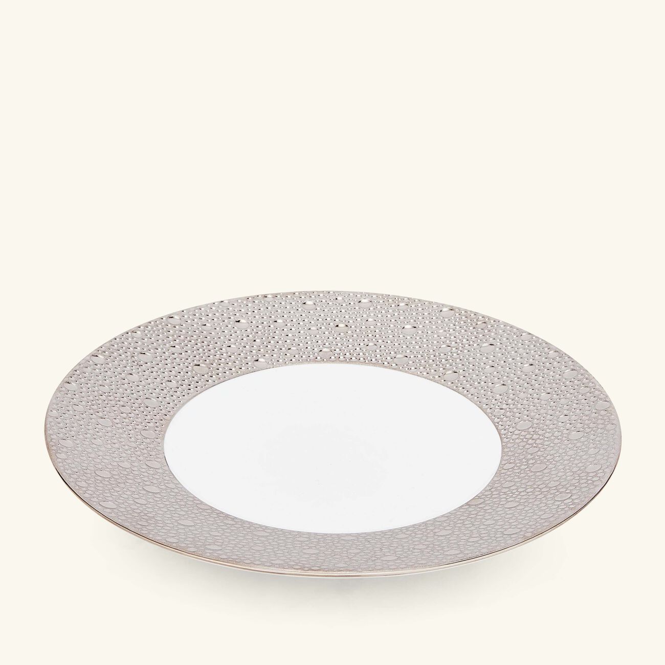 bernardaud ecume salad plate round silver 21cm