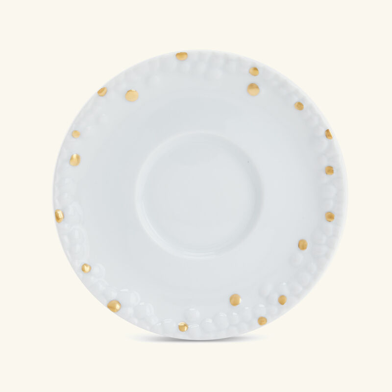 لوبجيه طقم هاس موهافي مؤلف من 6 فناجين للإسبريسو مع صحونها باللون الأبيض