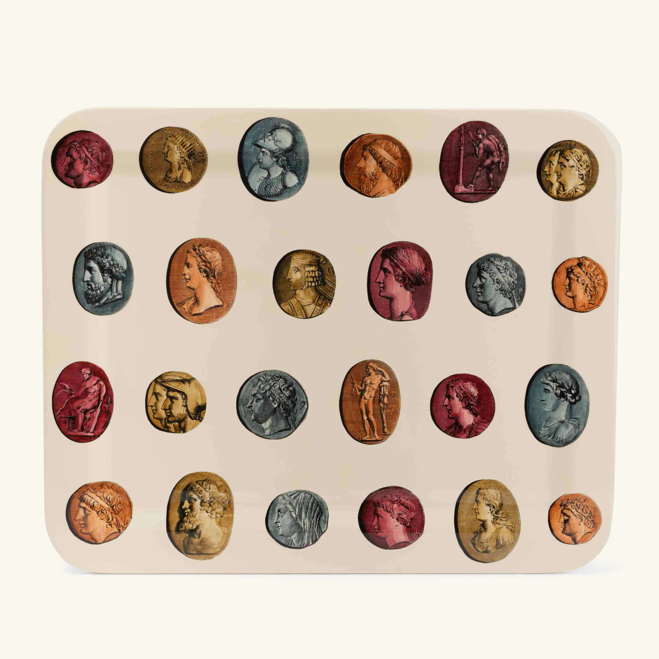 Cammei Tray Rectangular Large Pattern fornasetti cammei tray rectangular large pattern