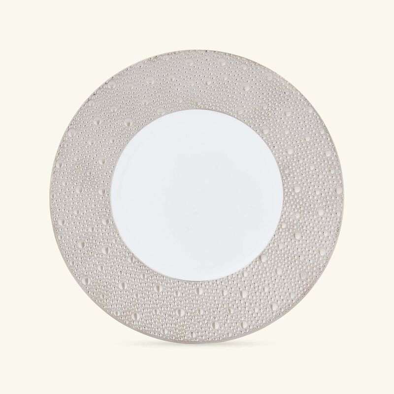 bernardaud ecume salad plate round silver 21cm