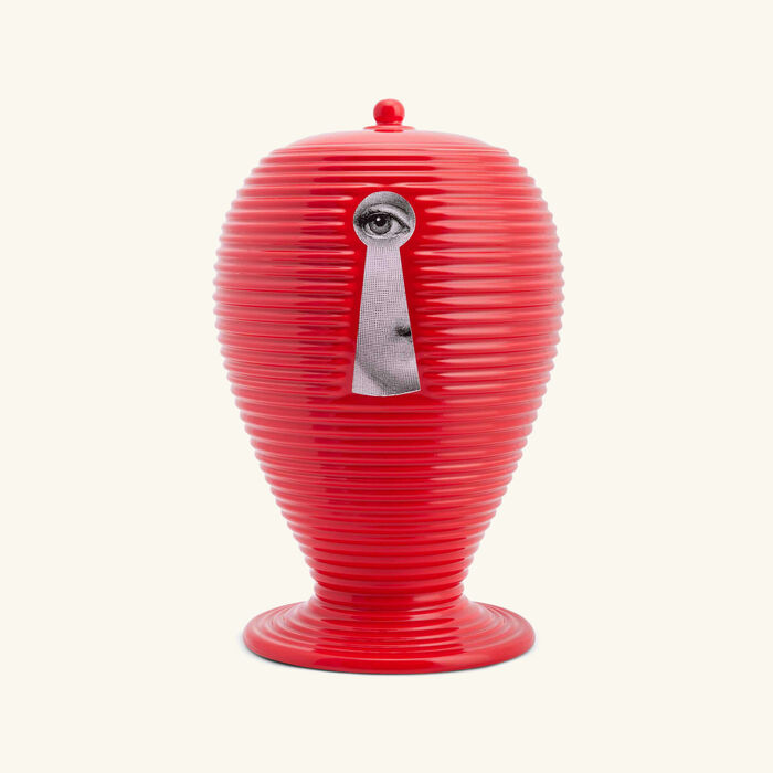 Rigato Serratura Vase Medium Red fornasetti rigato serratura vase medium red