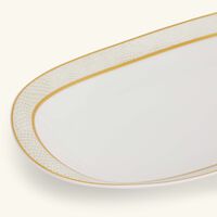 Sauvage Blanc Serving Platter Oval Gold 23cm bernardaud sauvage blanc serving platter oval gold 23cm