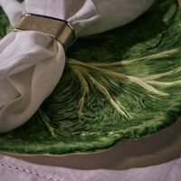 les ottomans radicchio dinner plate round green 30cm