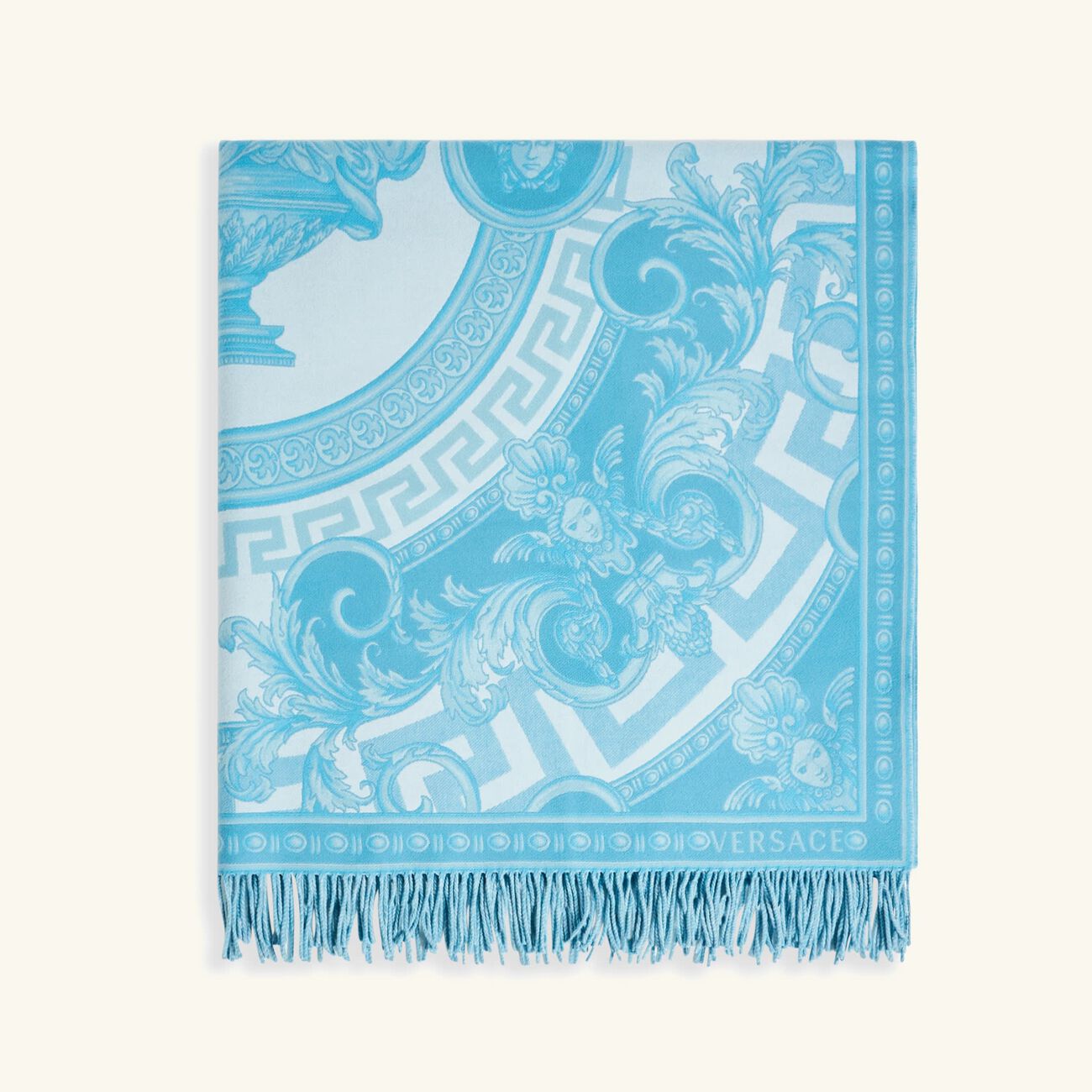 La Coupe Des Dieux Fringed Blanket versace la coupe des dieux fringed blanket
