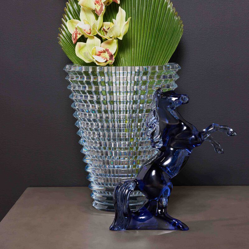 باكارا منحوتة مارينجو ميدنايت على شكل حصان متوسطة زرقاء