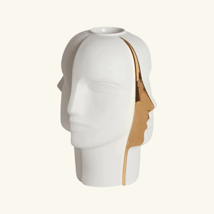 Atlas Split Vase Medium White jonathan adler atlas split vase medium white
