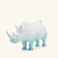 lladro underwater rhino sculpture small white