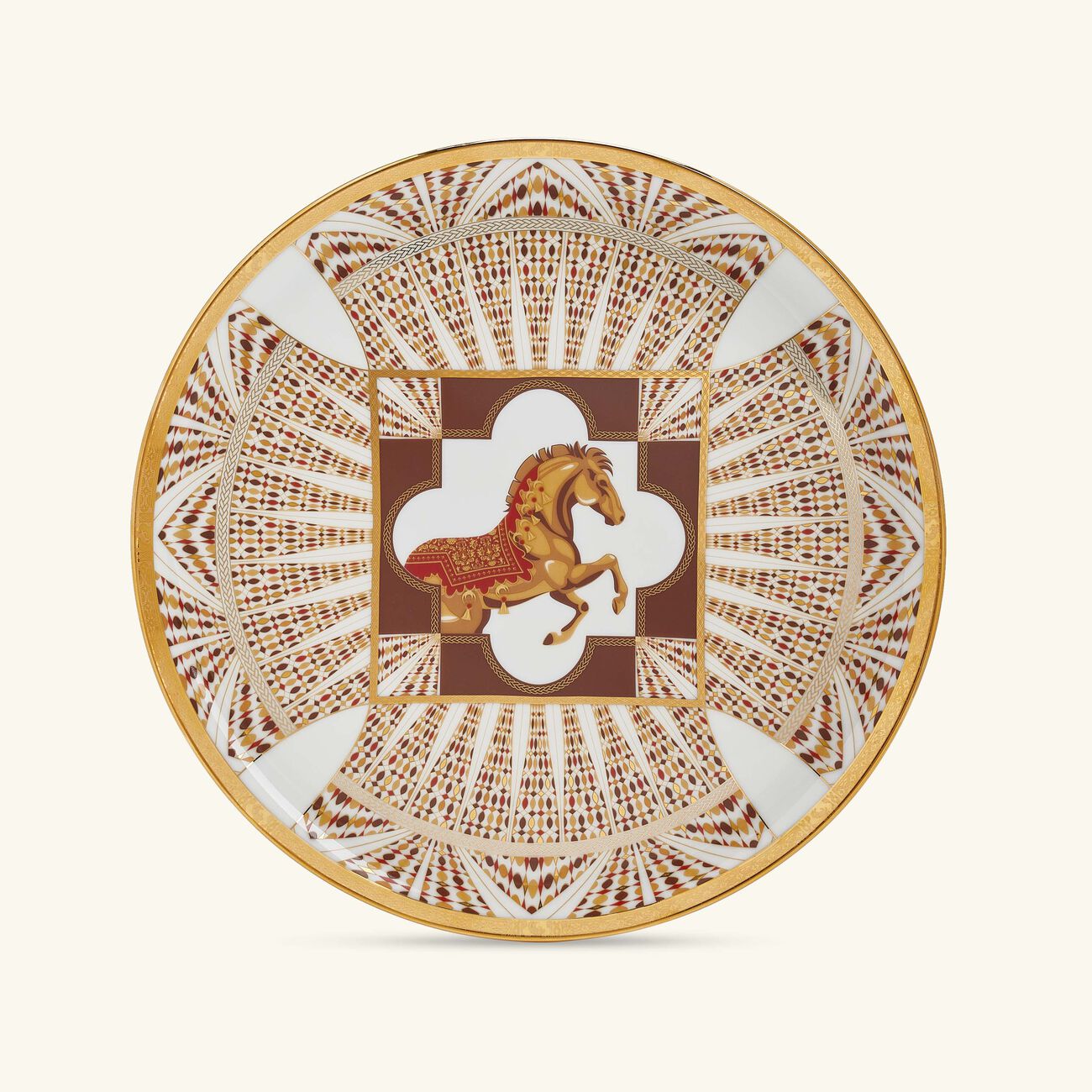 هافيلاند طبق التقديم الدائري كافالييه رويال باللون الذهبي 27 سم