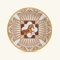 هافيلاند طبق التقديم الدائري كافالييه رويال باللون الذهبي 27 سم