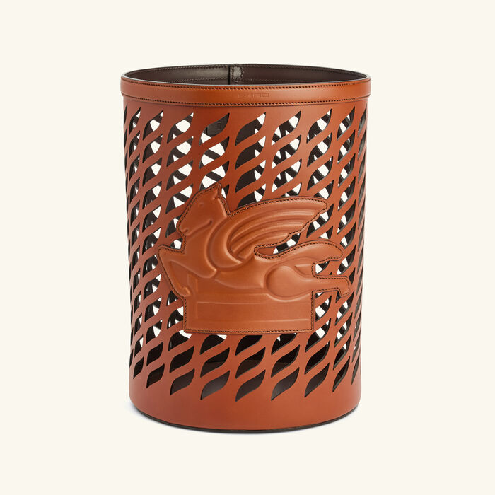 etro drill waste basket brown
