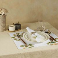 Bougainviliers Placemat & Napkin White Set Of 4 atelier houriatazi bougainviliers placemat napkin white set of 4