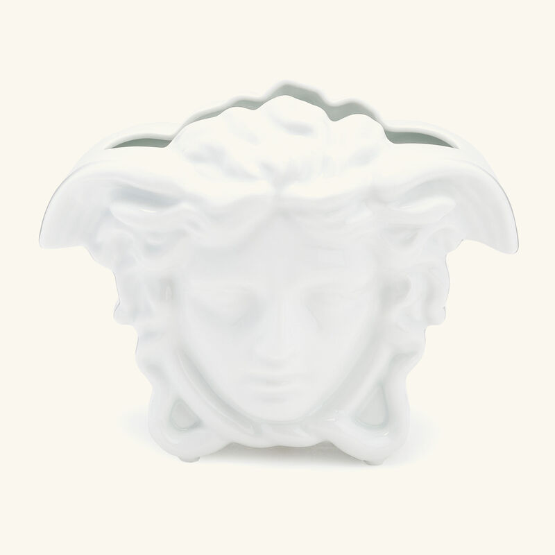 versace medusa grande vase small white