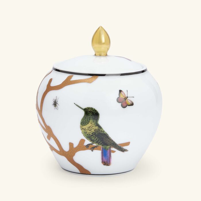 bernardaud aux oiseaux sugar bowl gold